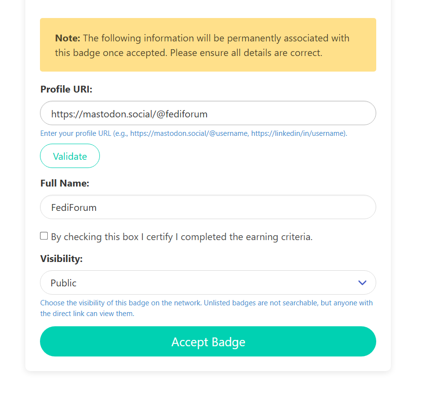 BadgeFed Workflow Diagram